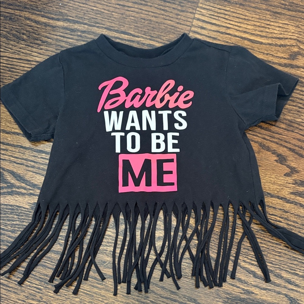 NWOT Barbie wants to be Me fringe top in size 3t
